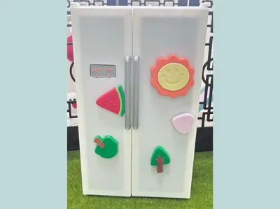 1:12 Double-Door Refrigerator Dollhouse Furniture