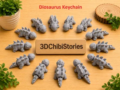 Cute Articulated Dinosaur | Easy Print