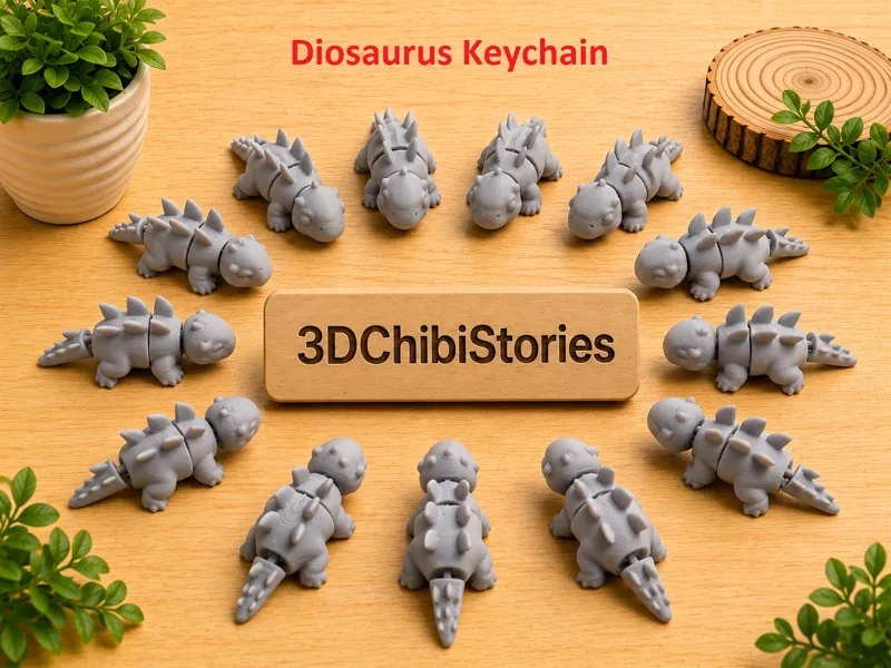 Cute Articulated Dinosaur | Easy Print
