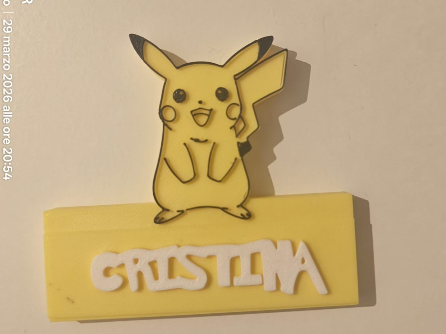 cristina nome da scrivania con pikachu