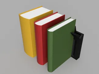 Modular stand-up bookend/stand for bookcase/shelf