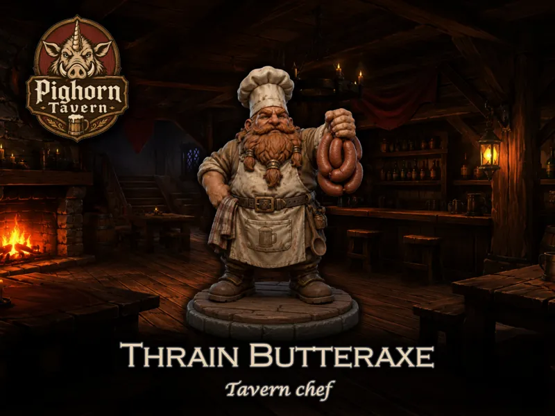 0.2 Pighorn Tavern Chef 28mm 32mm miniature