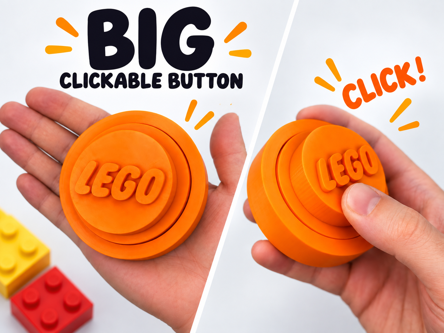 LEGOs BIG Clicky button fidget toy clicker - 1