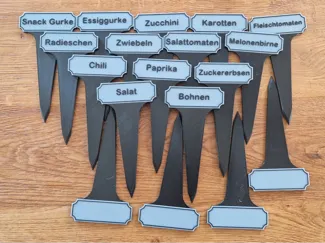 Gartenkräuter Schilder