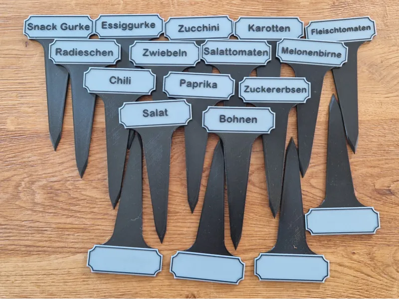 Gartenkräuter Schilder
