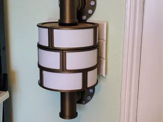 Recycled Spool Modular Industrial Style LED Lamp