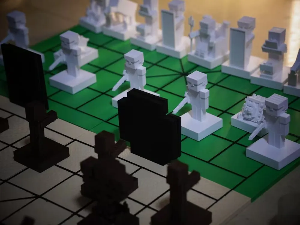 Chinese Chess—Minecraft Theme - Free 3D Print Model - MakerWorld