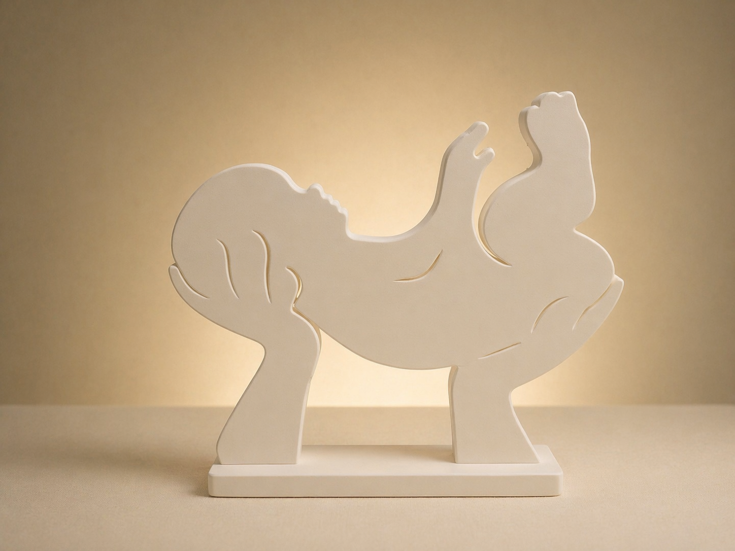 Baby in Hands – Minimalist Decorative Sculpture