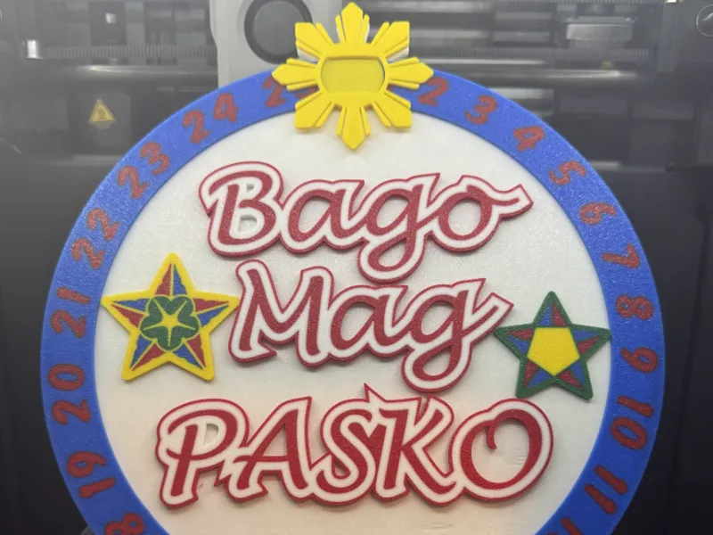 Filipino Christmas Countdown Wheel Display