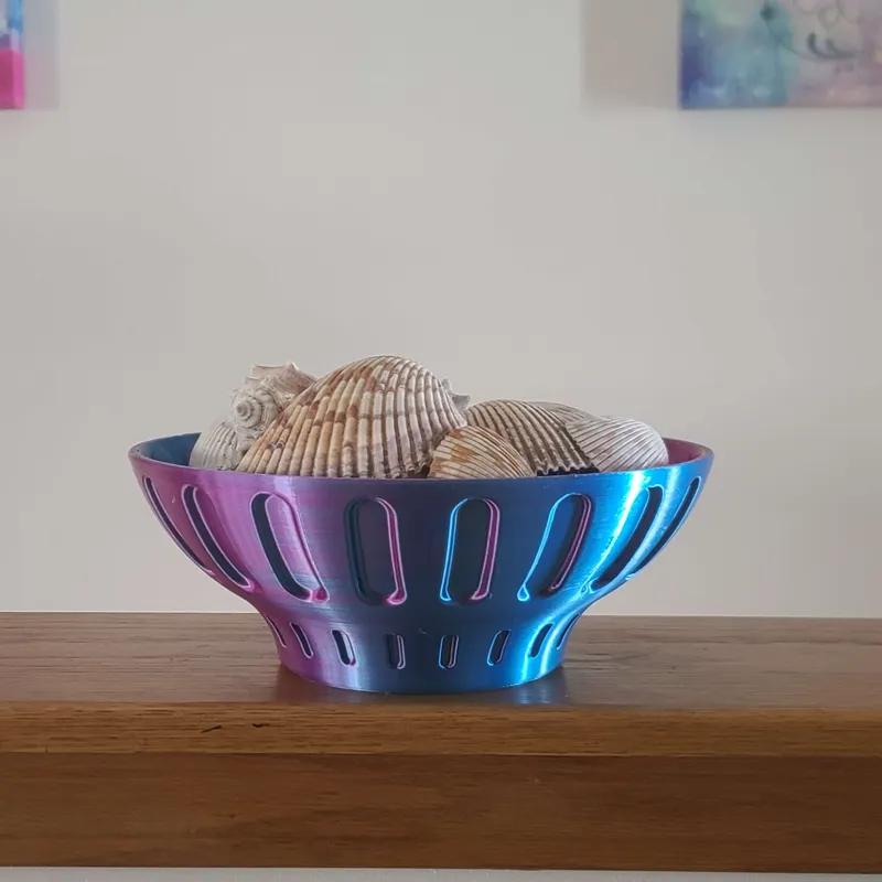 High Poly Decorative Bowl - Groove Vessel