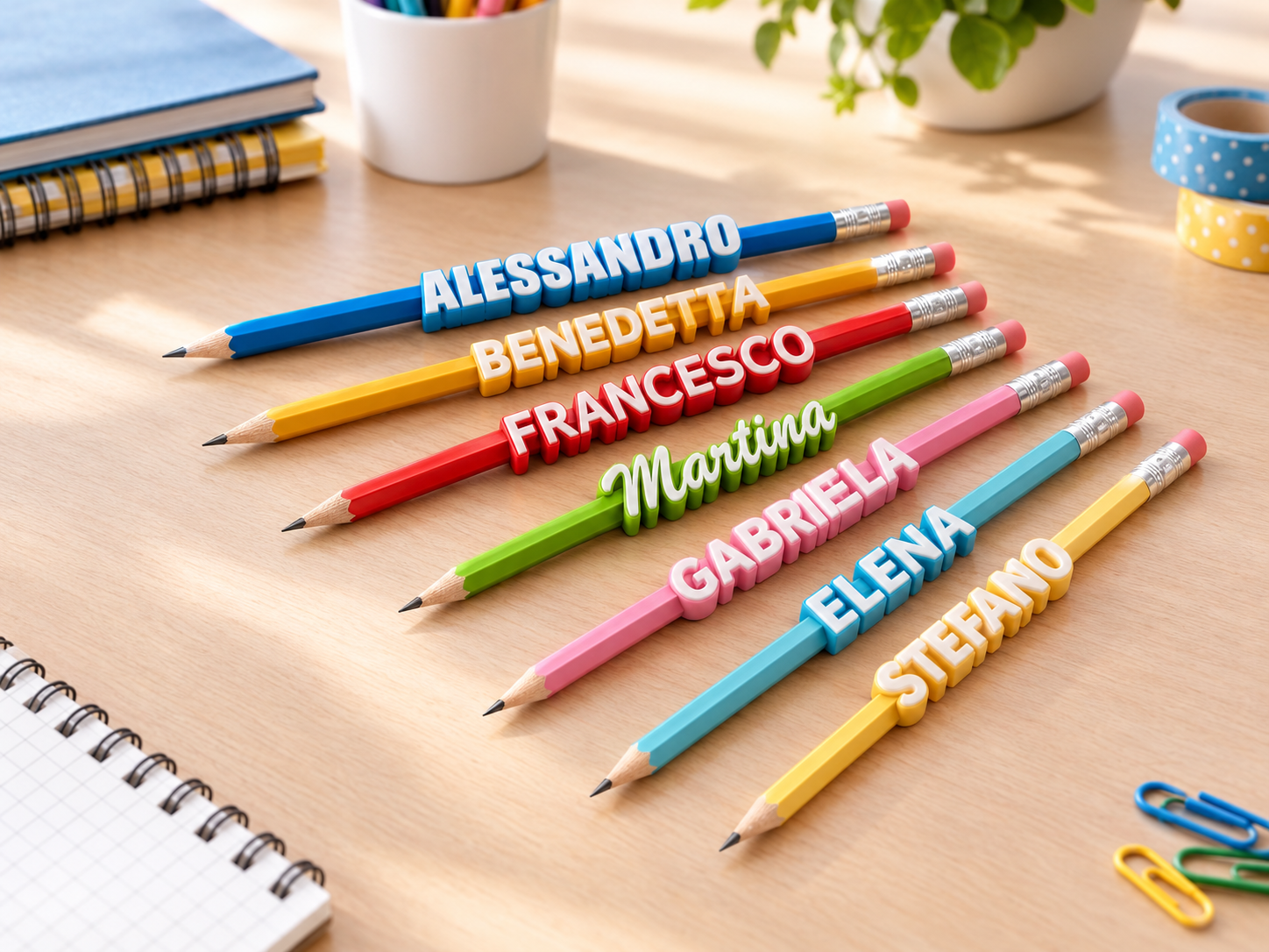 Customizable parametric pencil name Toppers NEW - 1