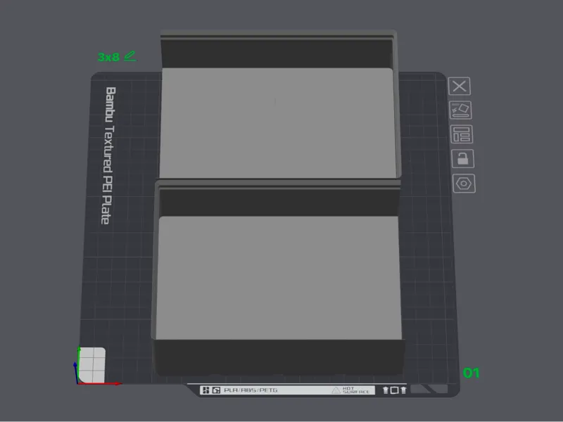 3x8 Gridfinity Bin