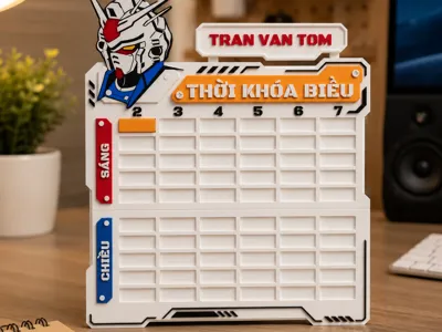 Sci-Fi / Gundam Weekly Timetable Board -Vietnamese