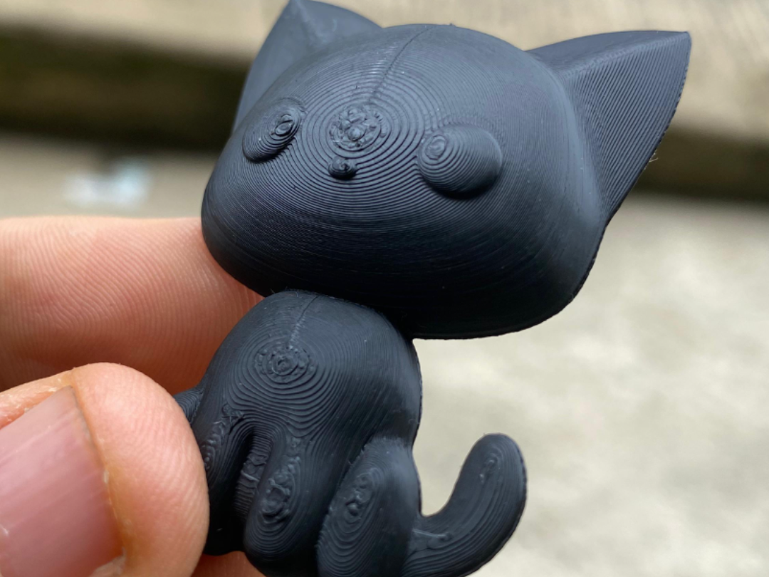 Cute Cat Figure with Flat Surface