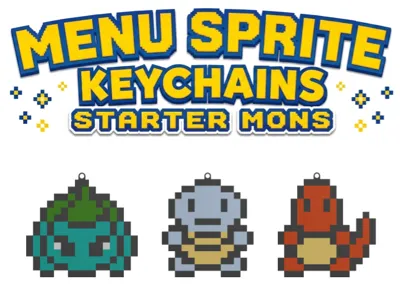 Menu Sprite Keychains - Kanto Starters