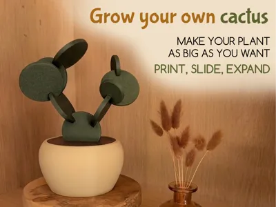 Grow Your Own Cactus - Modular Geometric Plant