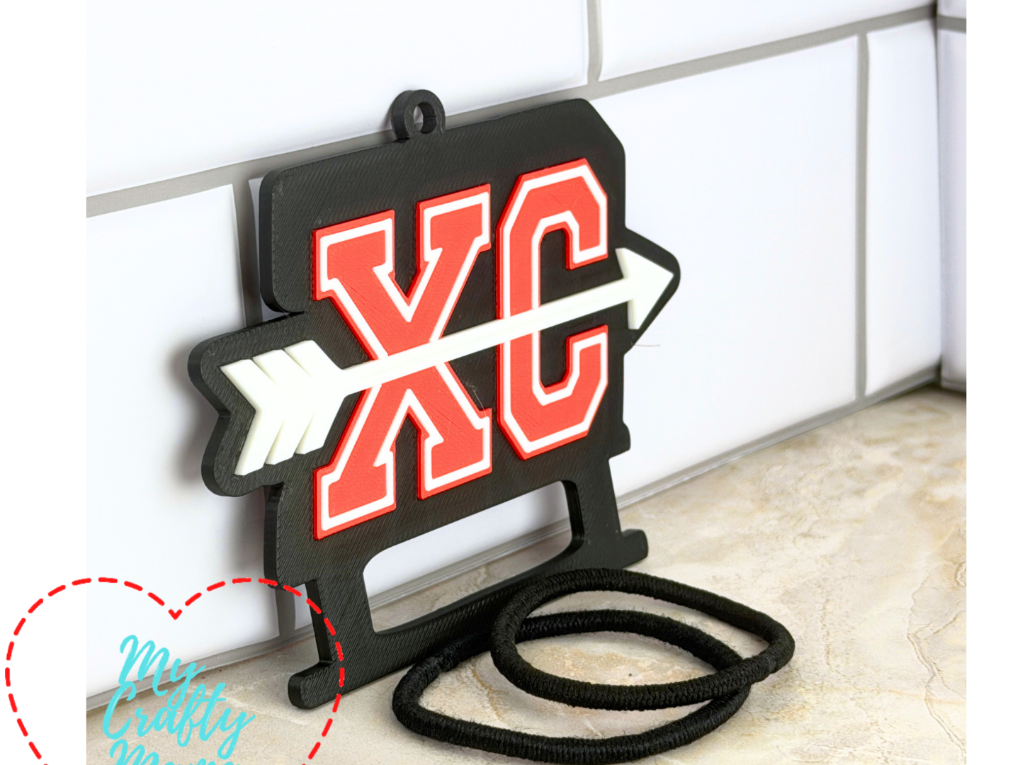 Cross Country Hair Tie keychain XC - 1