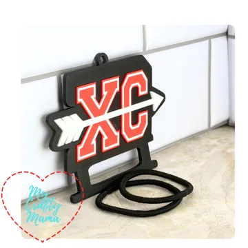 Accesorio para sujetar ligas de cabello: Cross Country Hair Tie keychain XC — vista de referencia 4