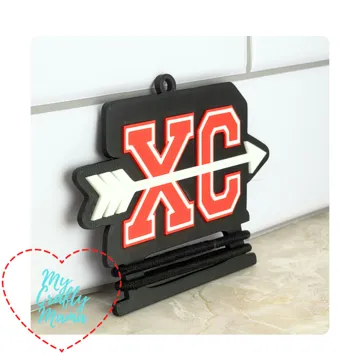 Accesorio para sujetar ligas de cabello: Cross Country Hair Tie keychain XC — vista de referencia 3