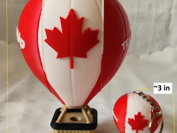 Canadian Flag Hot air balloon Elbows Up