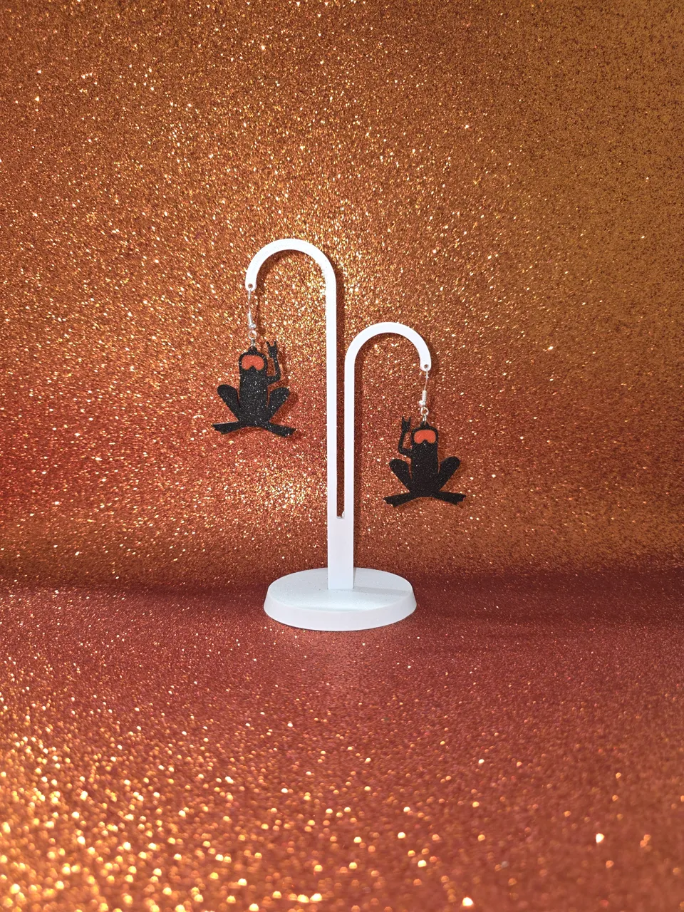 Cool frog earrings view 3