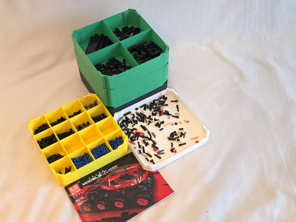 Roto-Tray - Stackable Sorting Boxes - Free 3D Print Model - MakerWorld