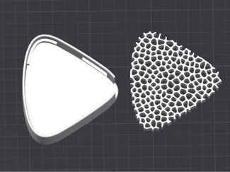 Triangle Soap Dish with Voronoi Drain Tray