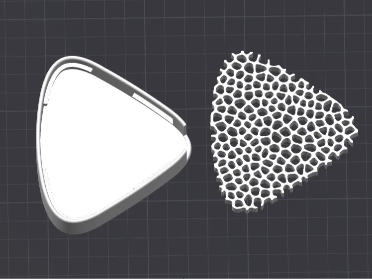 Triangle Soap Dish with Voronoi Drain Tray