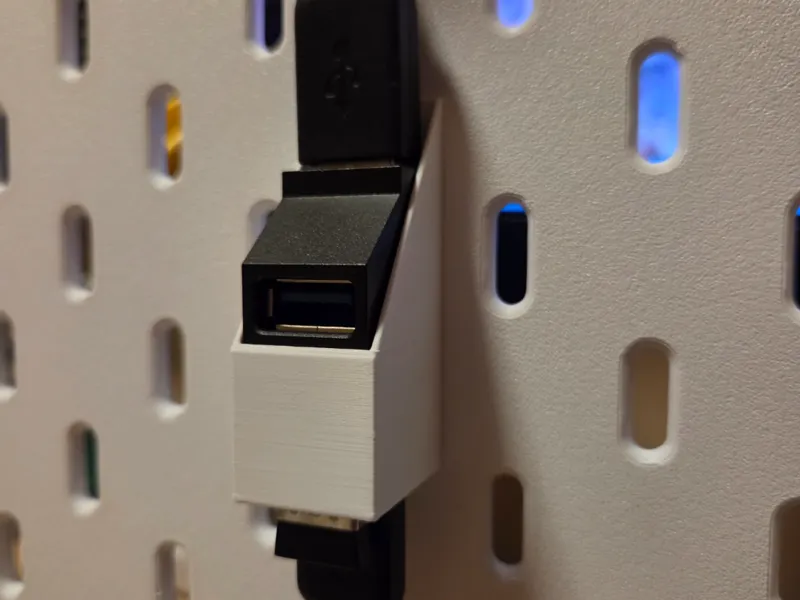 Generic Slim 3-Port USB Hub Mount for IKEA SKÅDIS