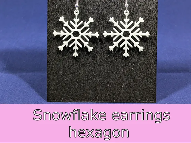 Snowflake earrings - hexagon
