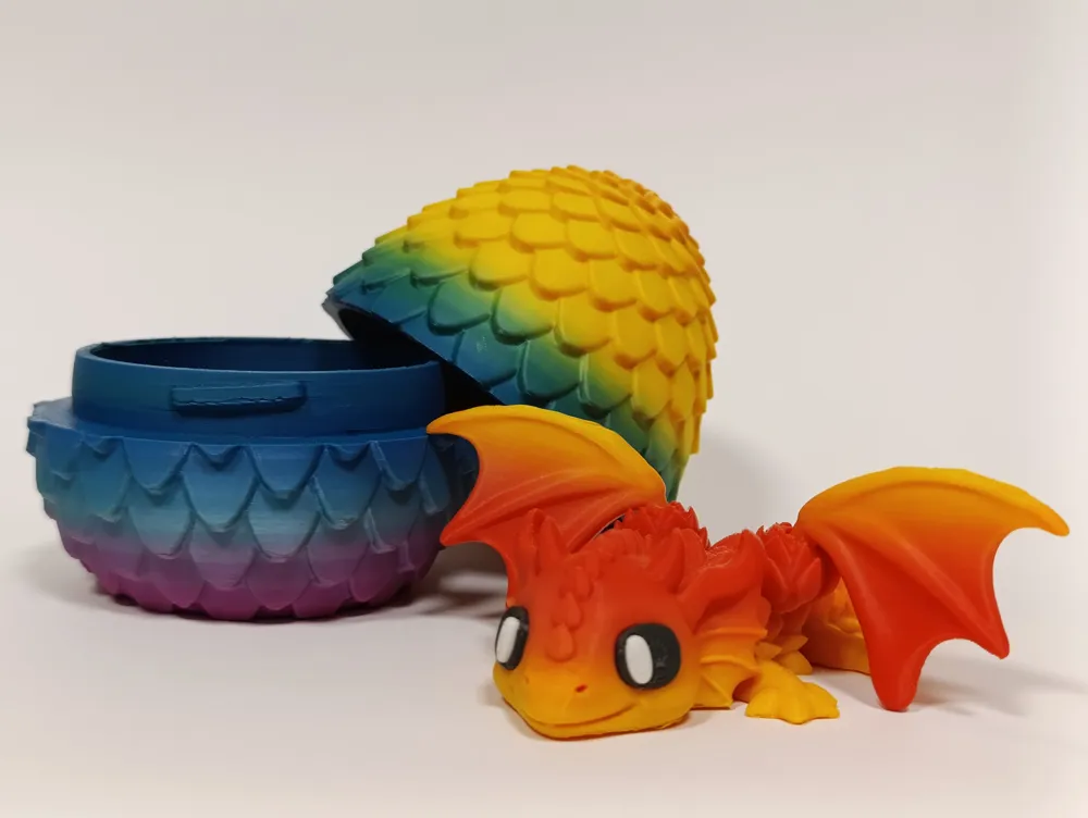 Miniatura 2 do modelo 3D Threaded Easter Dragon Egg Container
