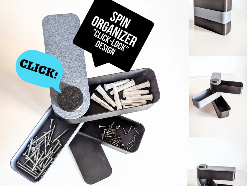 360° Rotate "Click-Lock" Organizer