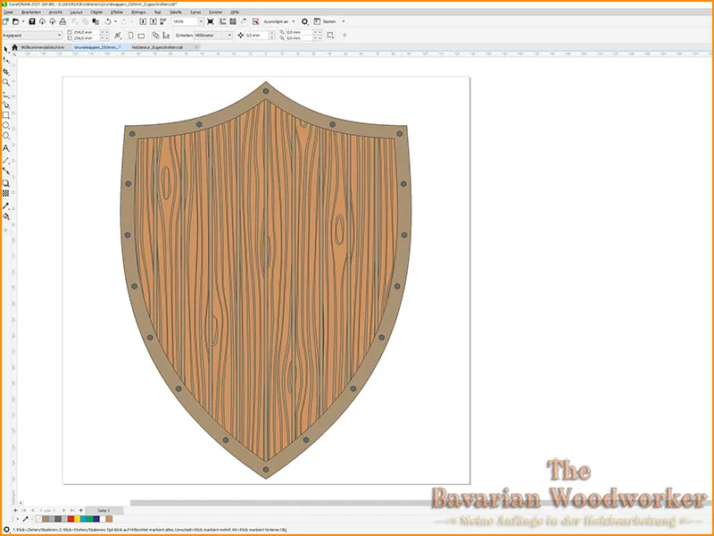 GoT-Wappen leer-mit Holz-Textur