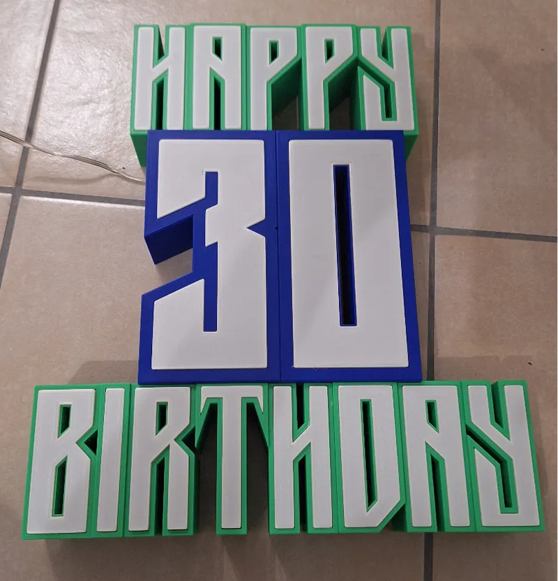 LED Lamp Happy Birthday 30