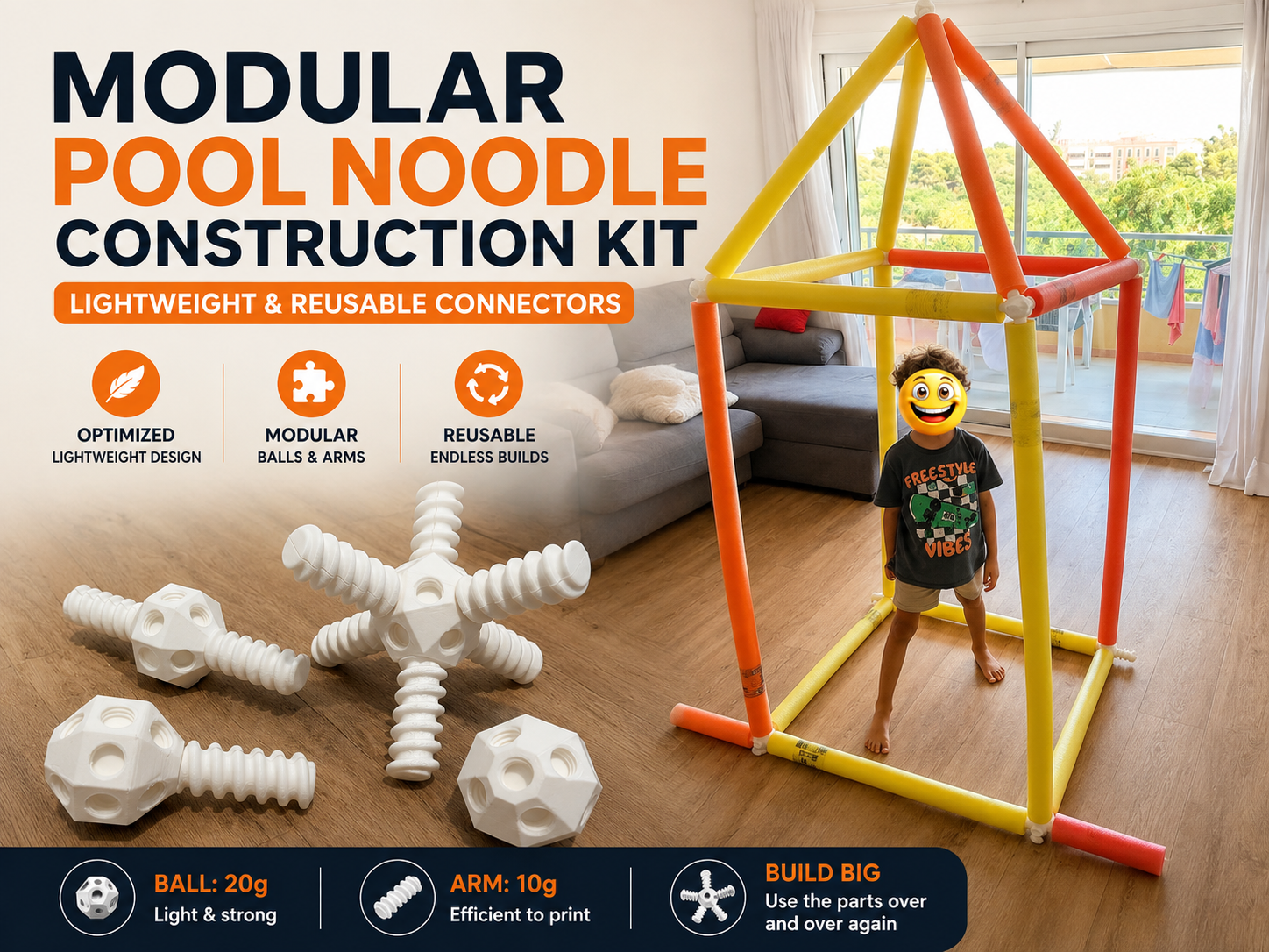 Modular Pool Noodle Construction Kit - 1