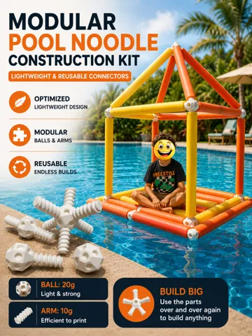 Letrero o emblema decorativo: Modular Pool Noodle Construction Kit — vista de referencia 2