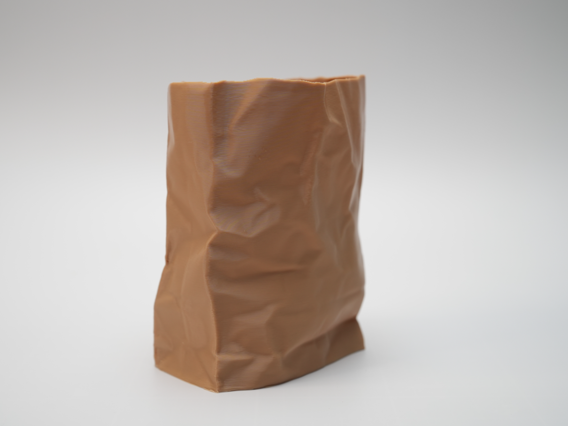 Scanned Paper Bag Planter Bin |  Paper Bag Vase