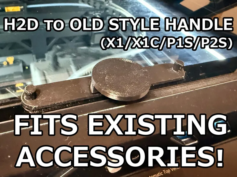 H2 series glass lid handle adapter (to X1/P1S/P2S)