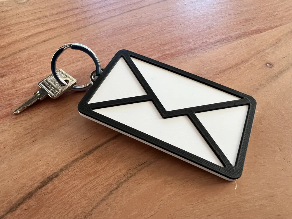Mailbox key keychain letter logo lock Post - Free 3D Print Model ...
