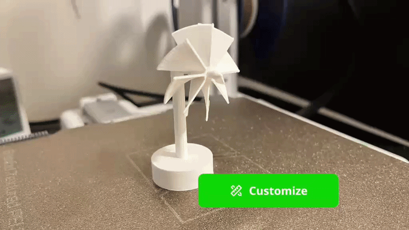 Mini Desk Wind Spinner - Fast Print - Customizable