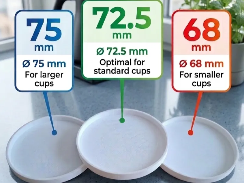 Yogurt cap 75mm; 72.5mm; 68mm