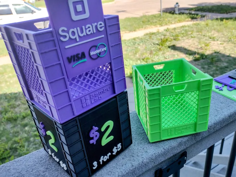 Stackable Mini Crates with Easy Change Prices $€£