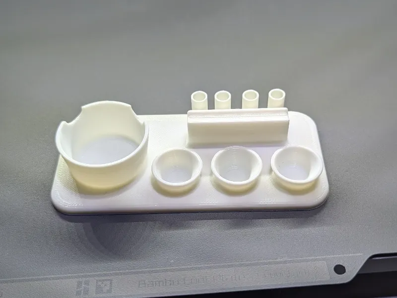 Paint Tray With 4 brush holders added