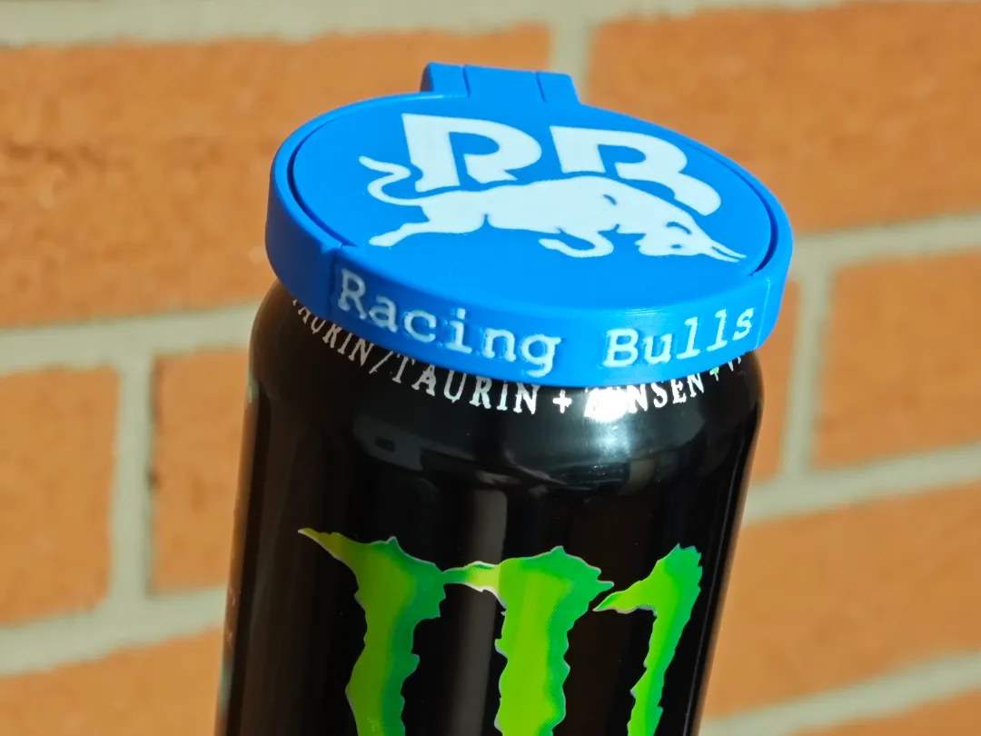 Racing Bulls can lid insect dust protector - Free 3D Print Model ...