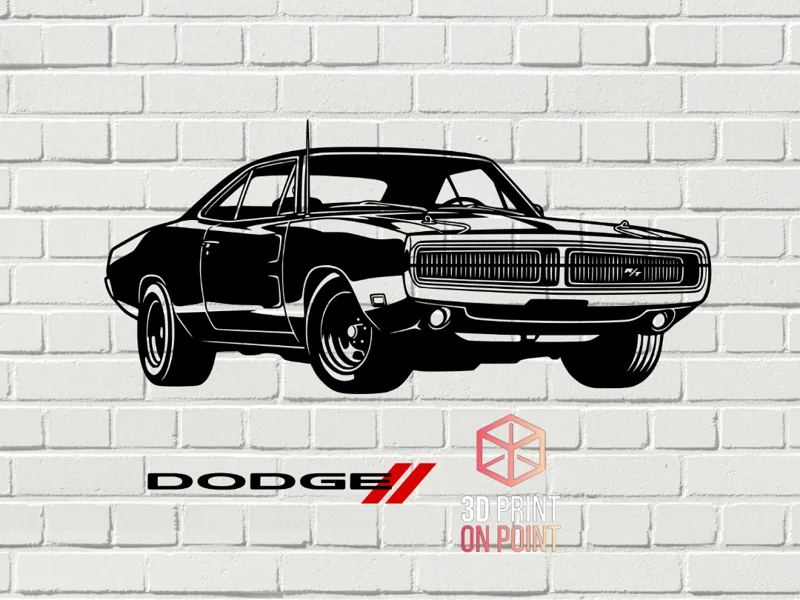 1969 DODGE CHARGER - 2D WALL ART #2