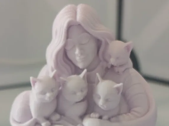 Happy Cat Mother’s Day – Decorative 3D Model