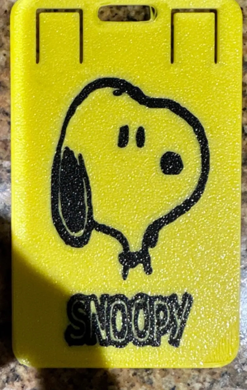 snoopy badge holder