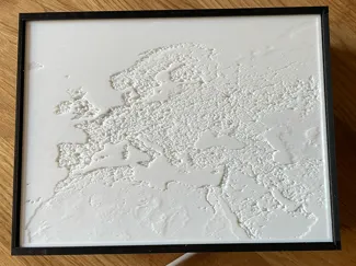 Europe at night Lithophane