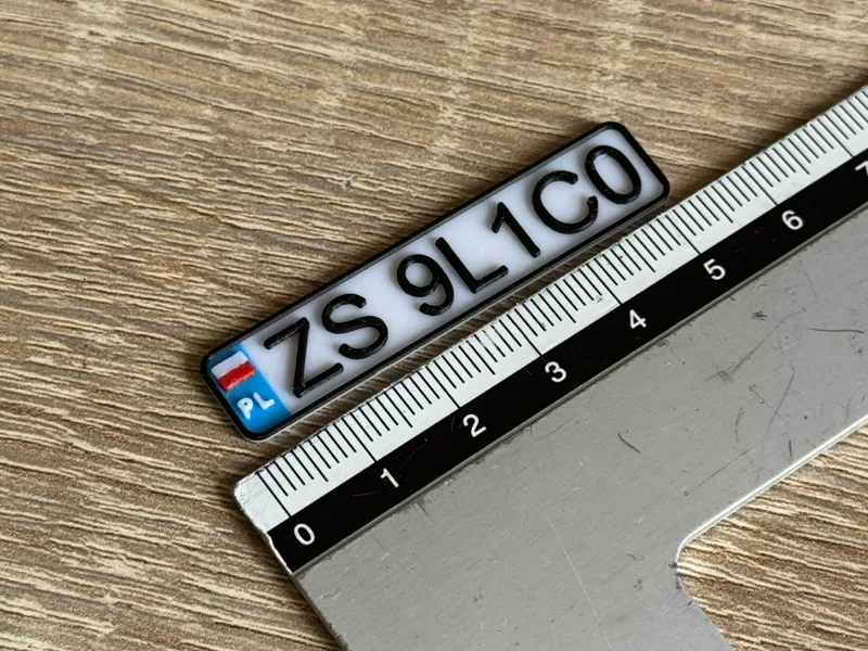 Polish License Plate for RC 1/10