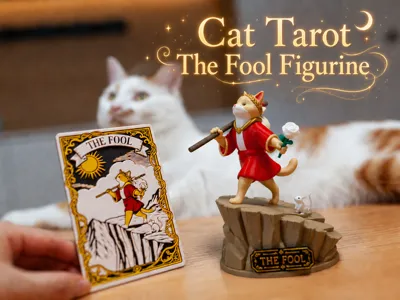 Cat Tarot - The Fool Figure